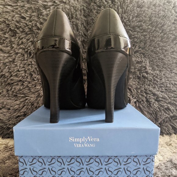 Simply Vera Azalea Black Heels 8.5 - Picture 3 of 5